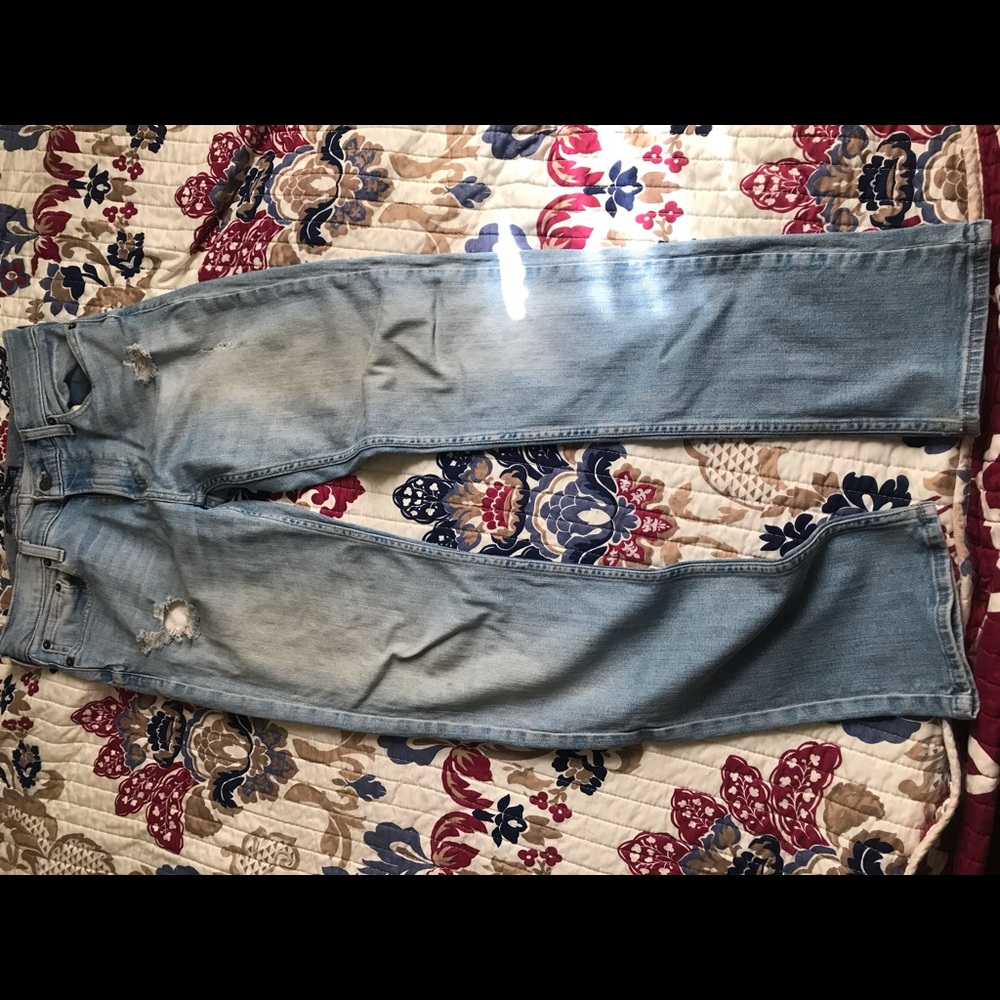 Blue Distressed/Ripped Hollister Jeans